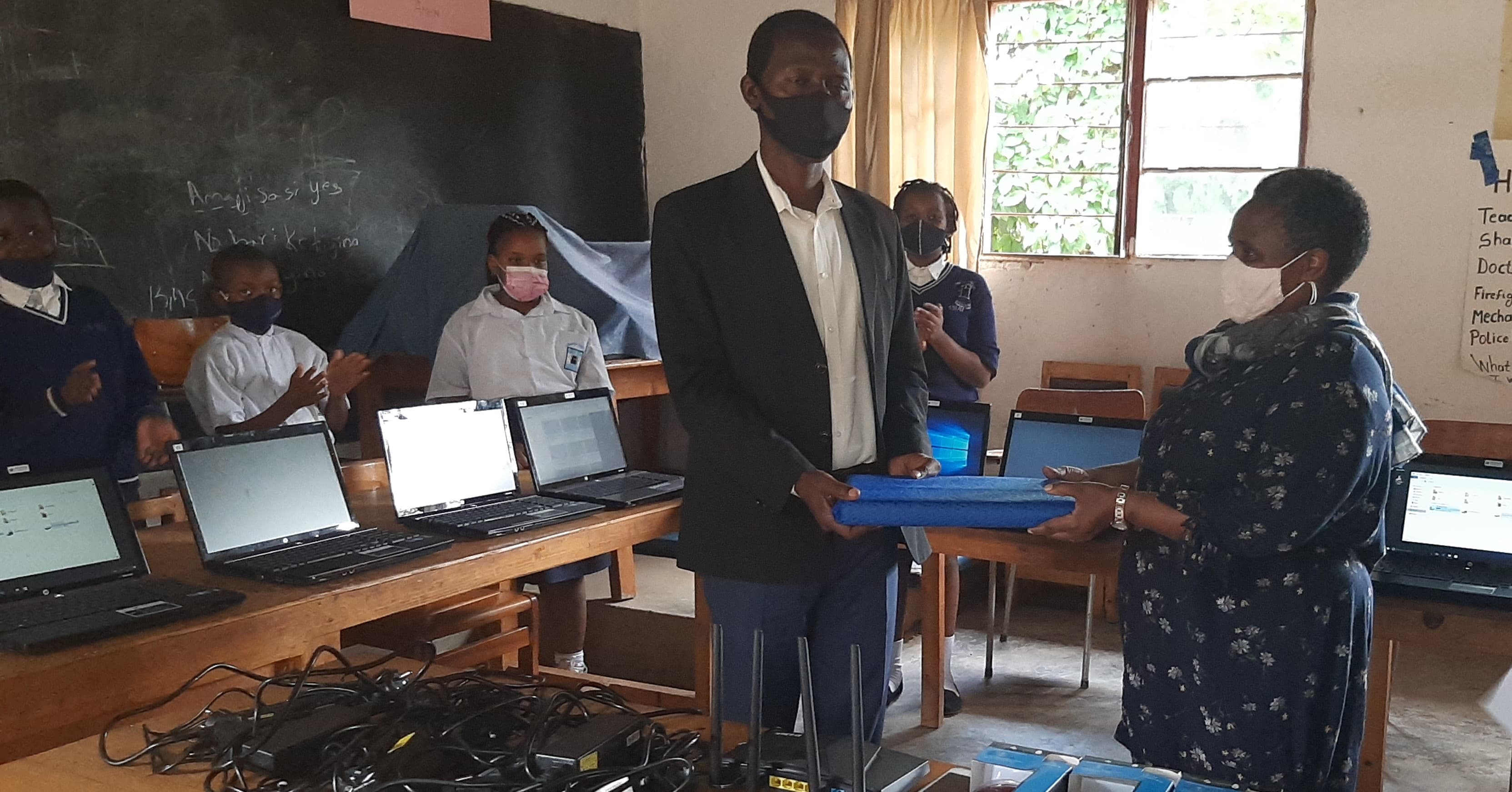 Computer Donation at Umuco Mwiza School